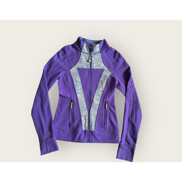 Ivivva Lululemon Girls Define Jacket Purple Full Zip Up Youth Size 10 - Picture 1 of 6